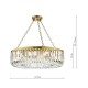 Dar-SIG0835 - Sigourney - Satin Gold 8 Light Chandelier with Crystal