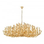 Silvius - Antique Gold Leaf 12 Light Oval Centre Fitting