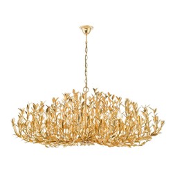 Silvius - Antique Gold Leaf 12 Light Oval Centre Fitting