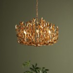 Silvius - Antique Gold Leaf 9 Light Centre Fitting