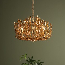 Silvius - Antique Gold Leaf 9 Light Centre Fitting