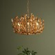 Dar-SIL1335 - Silvius - Antique Gold Leaf 9 Light Centre Fitting