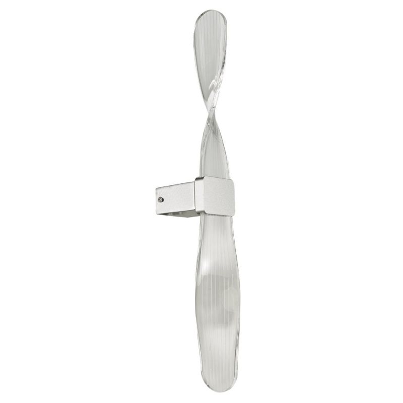 Commercial - Twist - LED Twist Acrylic & Silver Wall Lamp Dar-TWI0732 - Twist - LED Twist Acrylic & Silver Wall Lamp