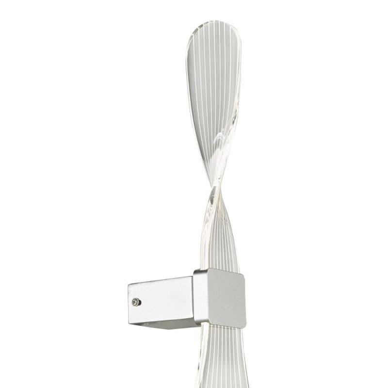 Commercial - Twist - LED Twist Acrylic & Silver Wall Lamp Dar-TWI0732 - Twist - LED Twist Acrylic & Silver Wall Lamp