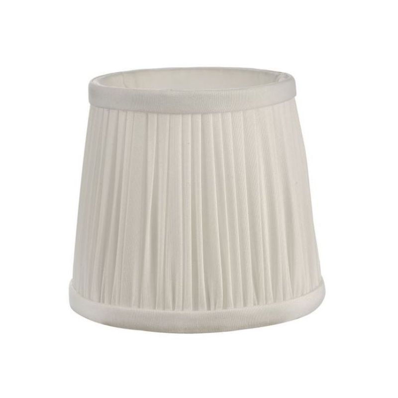 Dar-ULY0515 - Ulyana - Shade Only - 14 cm Ivory Faux Silk Pleated Shade