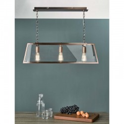 Academy - Antique Copper 3 Light over Island Fitting Academy - Antique Copper 3 Light over Island Fitting