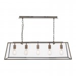 Academy - Antique Copper 5 Light over Island Fitting Academy - Antique Copper 5 Light over Island Fitting