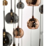 Aurelia - Black Chrome 30 Light Cluster Pendant with Multicolour Glass Aurelia - Black Chrome 30 Light Cluster Pendant with Multicolour Glass