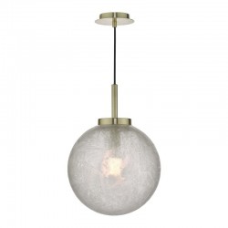 Avari - Satin Brass Pendant with Decorative Glass  Avari - Satin Brass Pendant with Decorative Glass