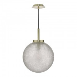 Avari - Satin Brass Pendant with Decorative Glass  Avari - Satin Brass Pendant with Decorative Glass