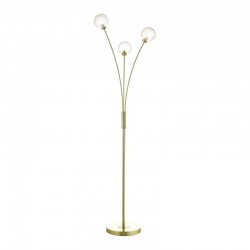 Avari - Satin Brass 3 Light Floor Lamp with Decorative Glass Avari - Satin Brass 3 Light Floor Lamp with Decorative Glass
