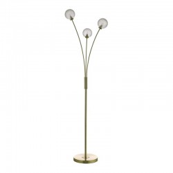 Avari - Satin Brass 3 Light Floor Lamp with Decorative Glass Avari - Satin Brass 3 Light Floor Lamp with Decorative Glass