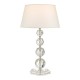 Table & Floor Lamp - Bedelia - White Shade with Crystal Acrylic Table Lamp Dar-BED4208 - Bedelia - White Shade with Crystal Acrylic Table Lamp