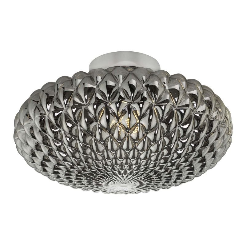 Ceiling Lights - Bibiana - Decorative Smoky Glass with Chrome Large Wall/Ceiling Lamp Dar-BIB3010 - Bibiana - Decorative Smoky Glass with Chrome Large Wall/Ceiling Lamp