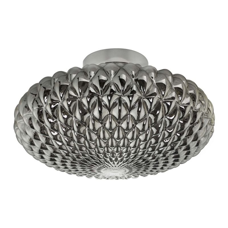 Ceiling Lights - Bibiana - Decorative Smoky Glass with Chrome Large Wall/Ceiling Lamp Dar-BIB3010 - Bibiana - Decorative Smoky Glass with Chrome Large Wall/Ceiling Lamp