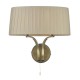Dar-CRI0929 - Cristin - Taupe Ribbon Fabric with Antique Brass 2 Light Wall Lamp