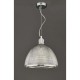 Ceiling Lights - Cytheria - Ribbed Clear Glass with Chrome Single Pendant Dar-CYT0108 - Cytheria - Ribbed Clear Glass with Chrome Single Pendant