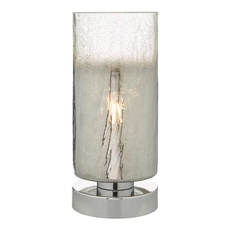 Dar-DEE4208 - Deena - Crackle Glass & Polished Chrome Touch Table Lamp