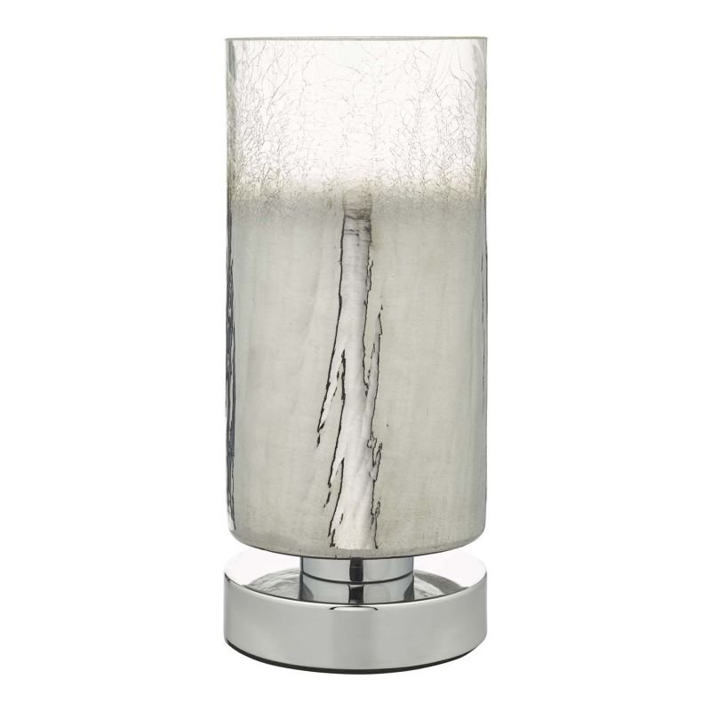 Dar-DEE4208 - Deena - Crackle Glass & Polished Chrome Touch Table Lamp