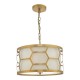 Dar-EPS0312 - Epstein - Ivory & Gold with Diffuser 3 Light Pendant
