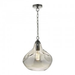 Esarosa - Black Chrome Pendant with Smoked Glass Esarosa - Black Chrome Pendant with Smoked Glass