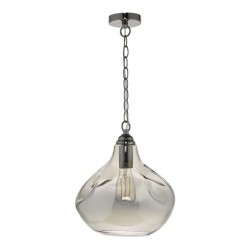 Esarosa - Black Chrome Pendant with Smoked Glass Esarosa - Black Chrome Pendant with Smoked Glass