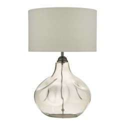 Esarosa - Smoked Glass Table Lamp with White Shade Esarosa - Smoked Glass Table Lamp with White Shade