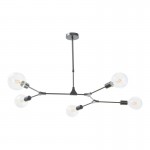 Euphemia - Satin Black 5 Light Telescopic Centre Fitting Euphemia - Satin Black 5 Light Telescopic Centre Fitting