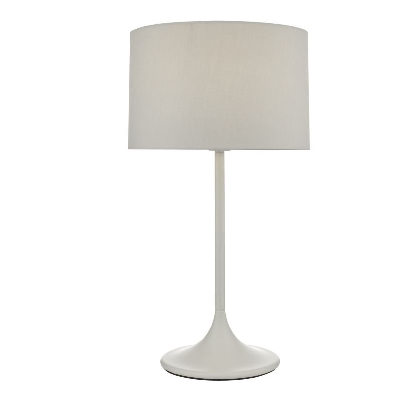 Dar-FUN4239 - Funchal - Grey with Fabric Shade Table Lamp