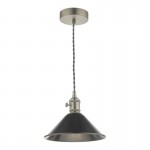 Hadano - Antique Pewter Pendant with Antique Chrome Shade Hadano - Antique Pewter Pendant with Antique Chrome Shade