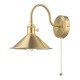 Dar-HAD0740-01 - Hadano - Aged Brass with Gold Wall Lamp