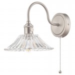 Hadano - Antique Chrome Wall Lamp with Flared Glass Shade Hadano - Antique Chrome Wall Lamp with Flared Glass Shade