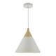 Ceiling Lights - Ilory - Soft White with Natural Wood Single Pendant Dar-ILO012 - Ilory - Soft White with Natural Wood Single Pendant