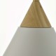 Ceiling Lights - Ilory - Soft White with Natural Wood Single Pendant Dar-ILO012 - Ilory - Soft White with Natural Wood Single Pendant