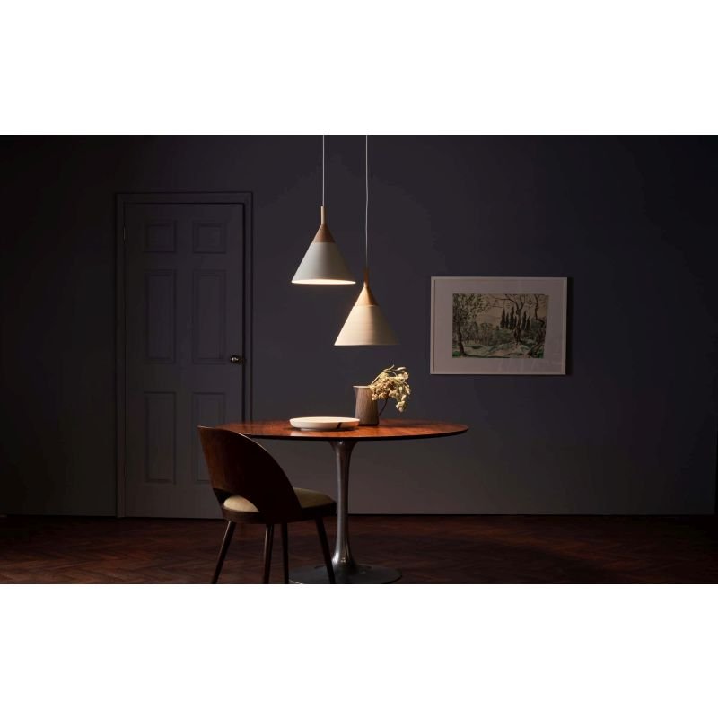 Ceiling Lights - Ilory - Soft White with Natural Wood Single Pendant Dar-ILO012 - Ilory - Soft White with Natural Wood Single Pendant