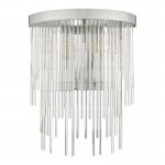 Isla - Polished Chrome 2 Light Wall Lamp with Clear Glass Rods Isla - Polished Chrome 2 Light Wall Lamp with Clear Glass Rods