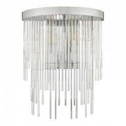 Isla - Polished Chrome 2 Light Wall Lamp with Clear Glass Rods Isla - Polished Chrome 2 Light Wall Lamp with Clear Glass Rods