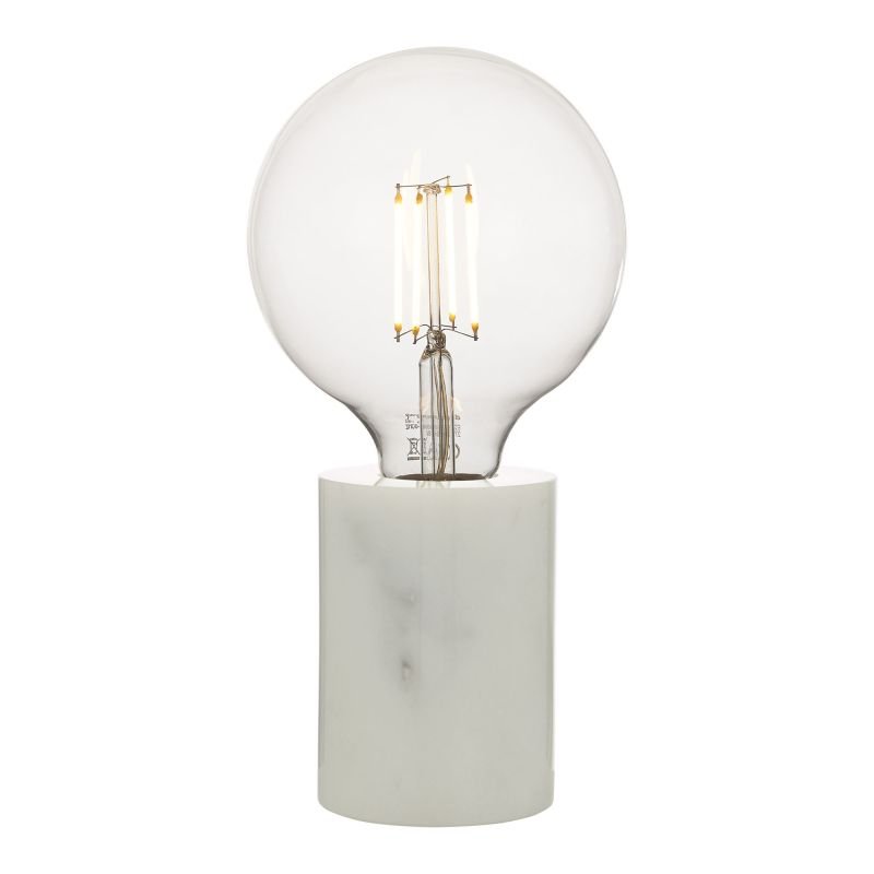 Table & Floor Lamp - Jaxon - Marble & White Table Lamp Dar-JAX412 - Jaxon - Marble & White Table Lamp