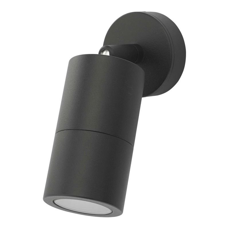 Dar-ORT0722 - Ortega - Outdoor Black Adjustable Single Spot Lights