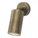 Ortega - Outdoor Antique Brass Single Spotlight   Ortega - Outdoor Antique Brass Single Spotlight