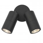 Ortega - Outdoor Black Twin Spotlights  Ortega - Outdoor Black Twin Spotlights