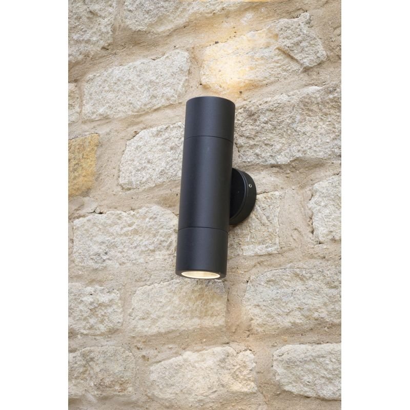 Dar-ORT3222 - Ortega - Outdoor Black Up & Down Wall Lamp