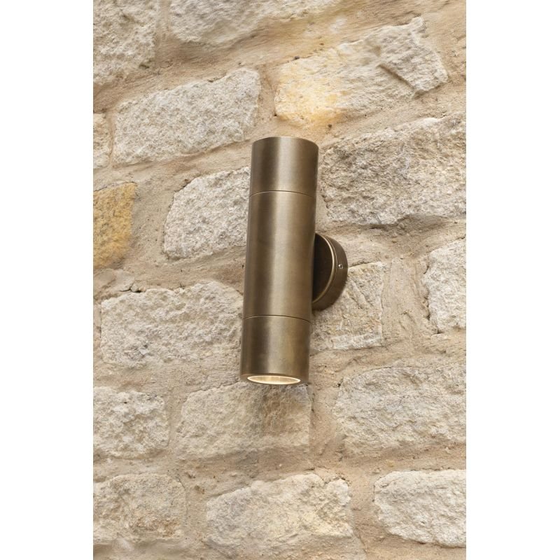 Dar-ORT3275 - Ortega - Outdoor Antique Brass Up & Down Wall Lamp