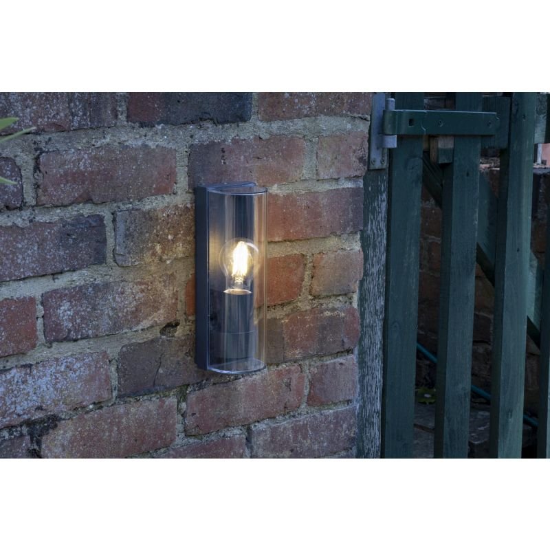 Dar-QUE1639 - Quenby - Outdoor Clear and Anthracite Wall Lamp