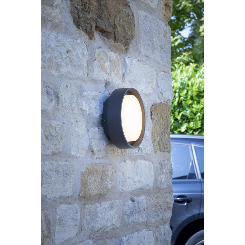 Dar-RAL5239 - Ralph - LED Anthracite Small Round Wall/Ceiling Lamp