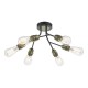 Dar-REM0654 - Remy - Black & Antique Brass 6 Light Ceiling Lamp