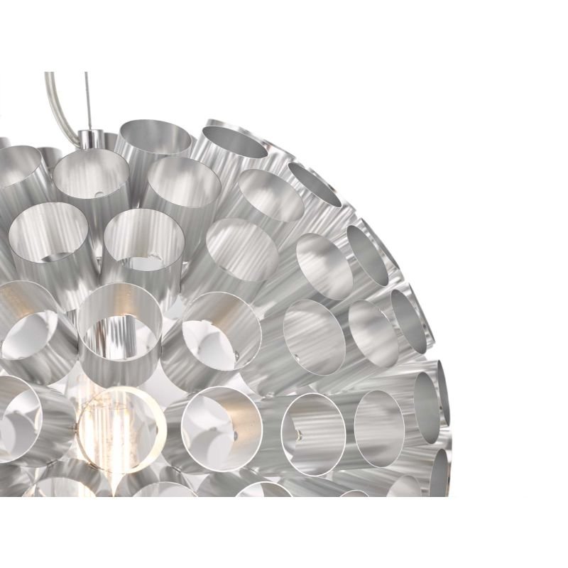Ceiling Lights - Serafina - Brushed Chrome Tubes Small 1 Light Pendant Dar-SER0150 - Serafina - Brushed Chrome Tubes Small 1 Light Pendant