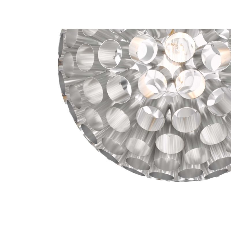 Ceiling Lights - Serafina - Brushed Chrome Tubes Small 1 Light Pendant Dar-SER0150 - Serafina - Brushed Chrome Tubes Small 1 Light Pendant