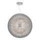 Ceiling Lights - Serafina - Brushed Chrome Tubes Large 6 Light Pendant Dar-SER8650 - Serafina - Brushed Chrome Tubes Large 6 Light Pendant