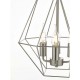 Ceiling Lights - Simbala - Satin Chrome Lantern Cage 4 Light Pendant Dar-SIM0446 - Simbala - Satin Chrome Lantern Cage 4 Light Pendant
